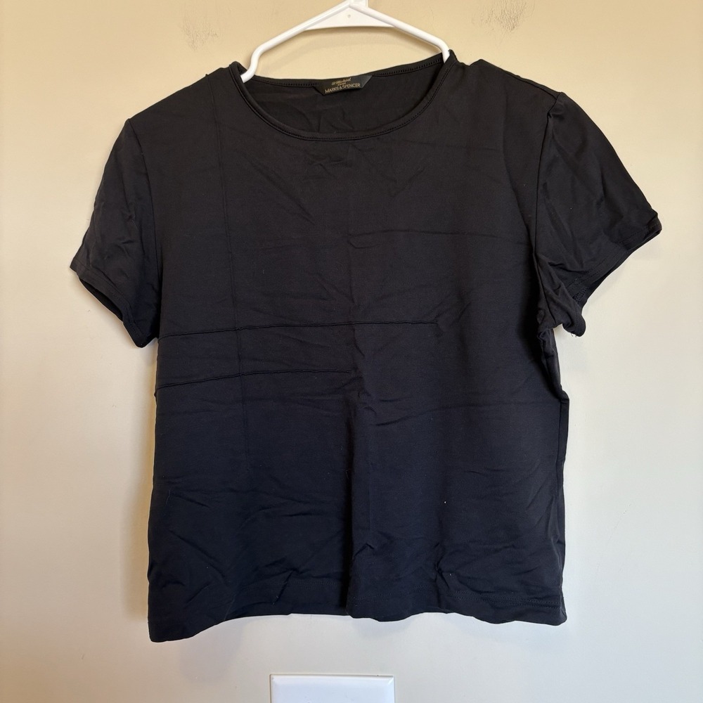 St Michael M&S Australia Black‎ Womens Tshirt 44 374619